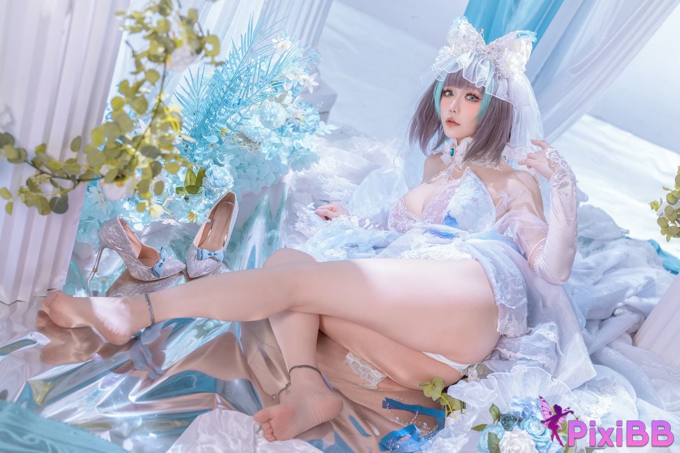 Cosplayer The star is late Hoshilily azur lane Cheshire PixiBB.COM 021 1