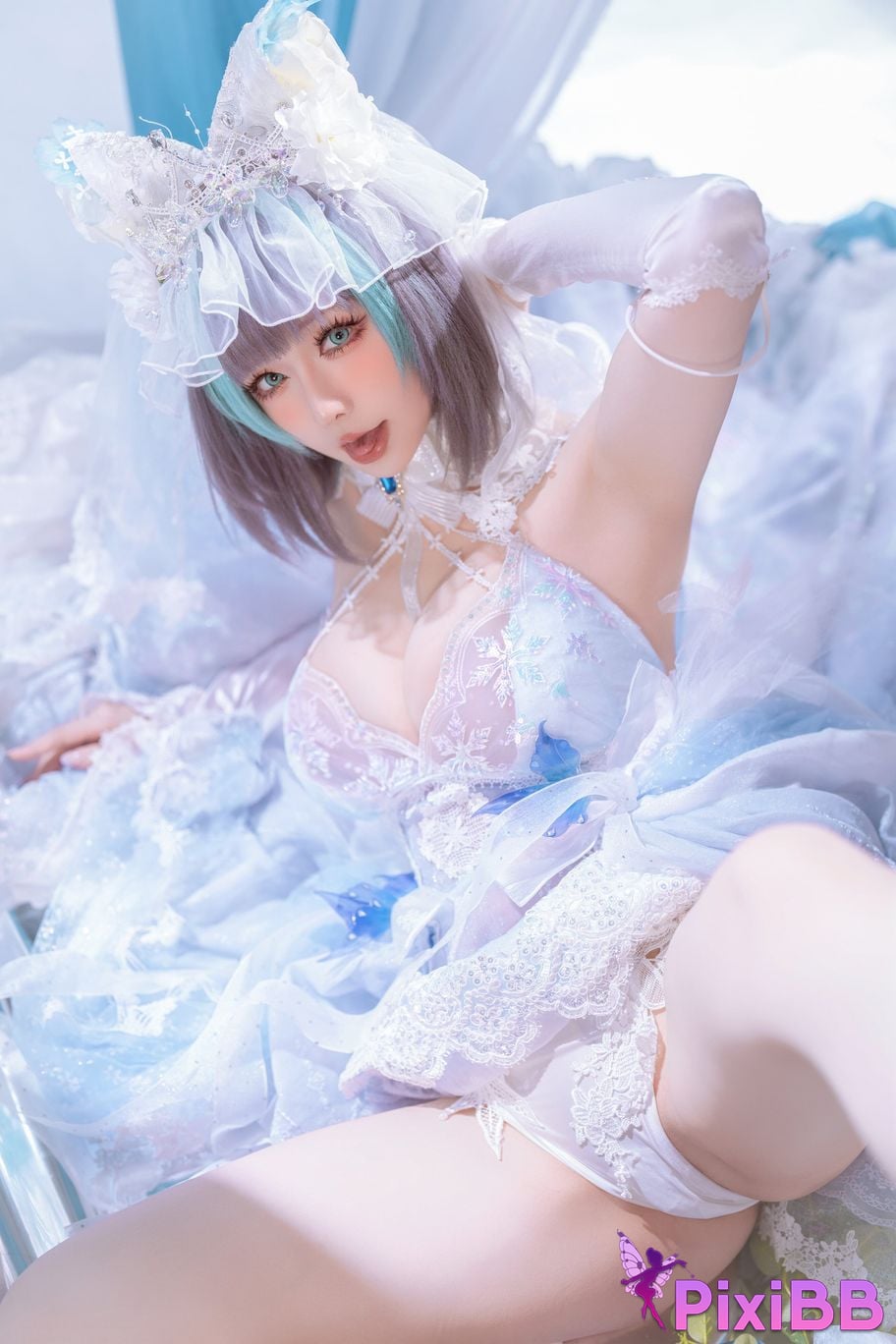 Cosplayer The star is late Hoshilily azur lane Cheshire PixiBB.COM 022 1