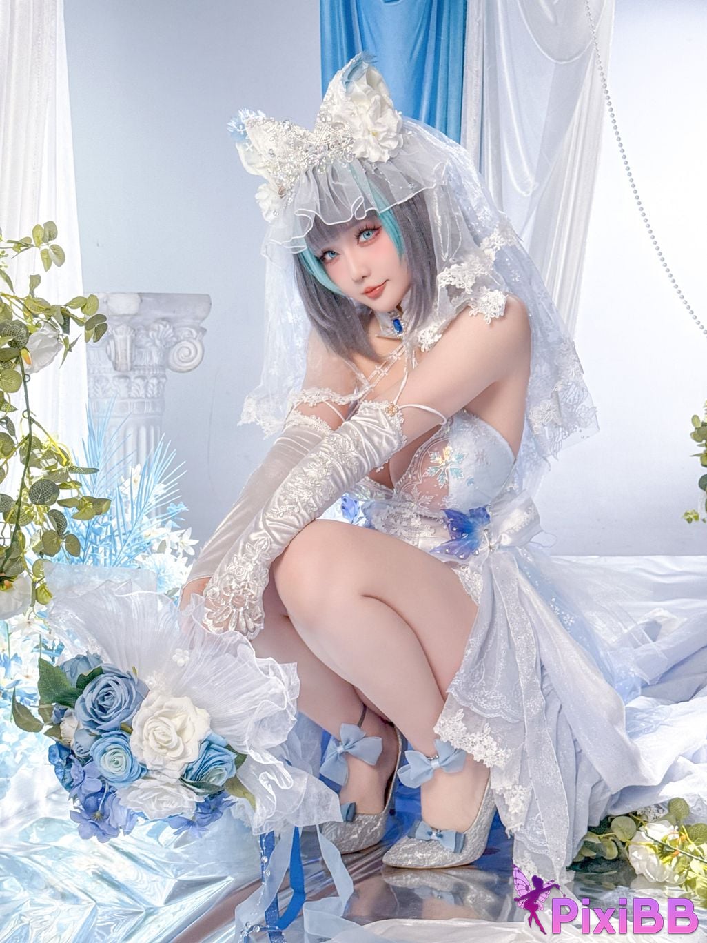 Cosplayer The star is late Hoshilily azur lane Cheshire PixiBB.COM 035 1