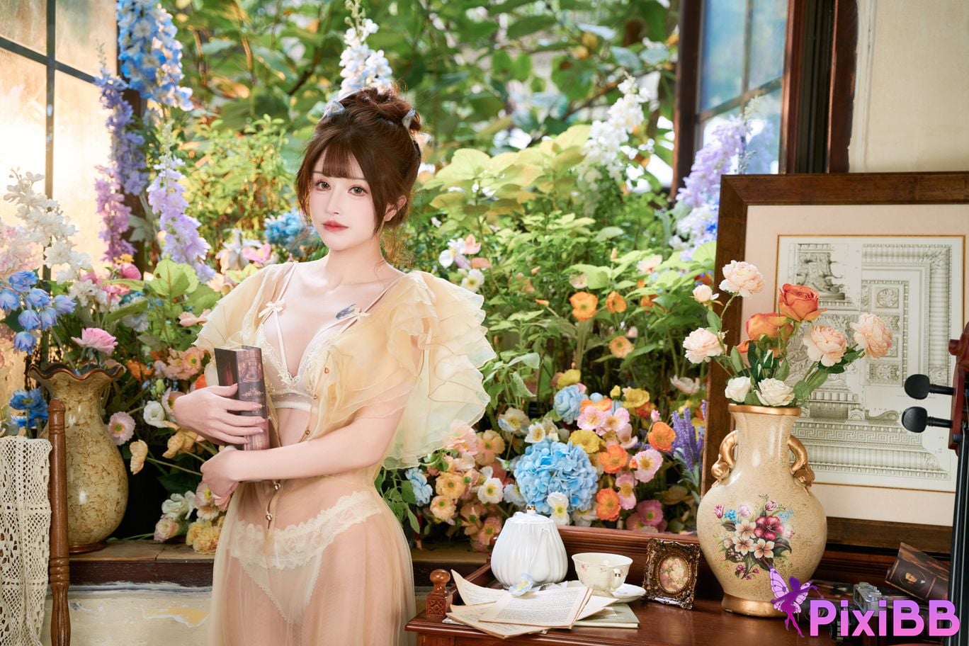 Cosplayer Deer eight years old The white flowers of the deep forest PixiBB.COM 001