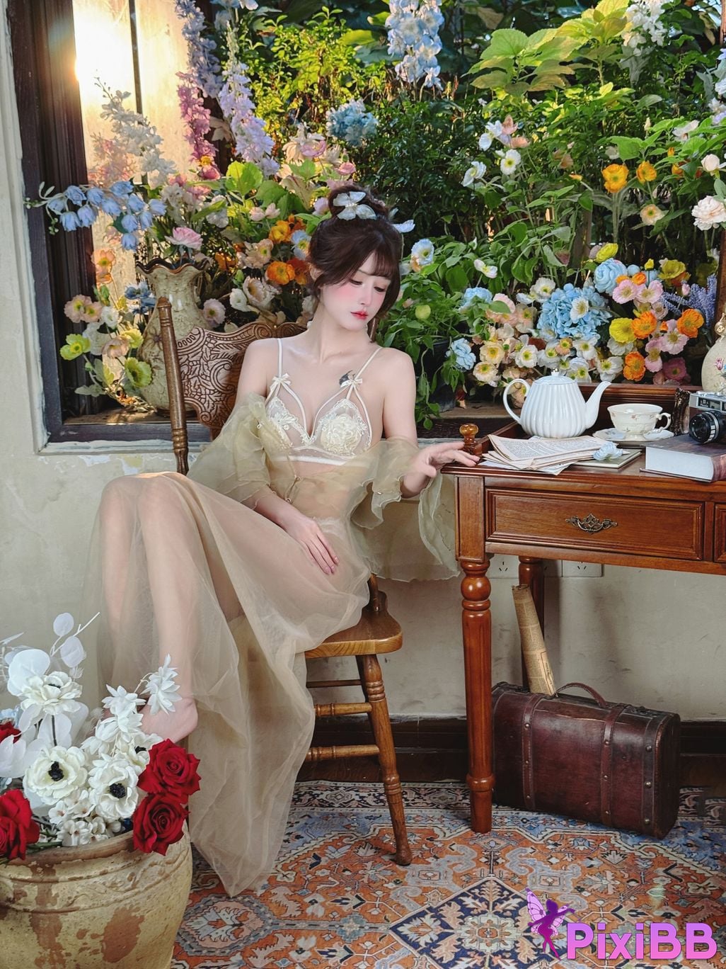 Cosplayer Deer eight years old The white flowers of the deep forest PixiBB.COM 054