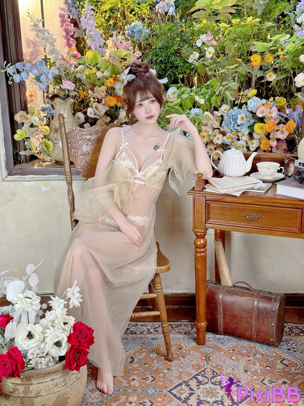 Cosplayer Deer eight years old The white flowers of the deep forest PixiBB.COM 058