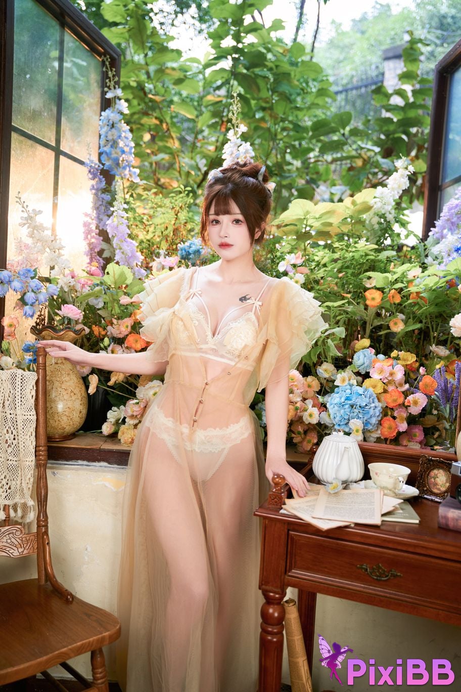 Cosplayer Deer eight years old The white flowers of the deep forest PixiBB.COM 069