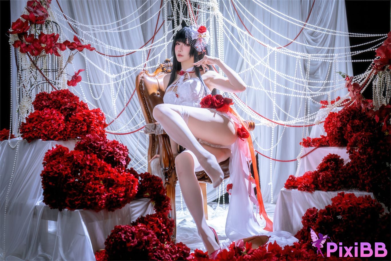 Cosplayer The star is late Hoshilily Nikke Mihara Bond Chain PixiBB.COM 002