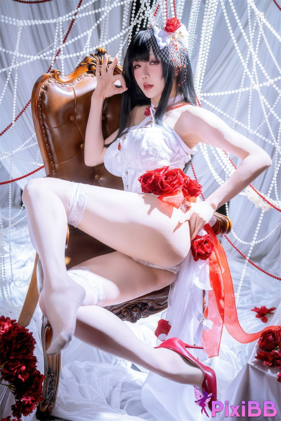 Cosplayer The star is late Hoshilily Nikke Mihara Bond Chain PixiBB.COM 003