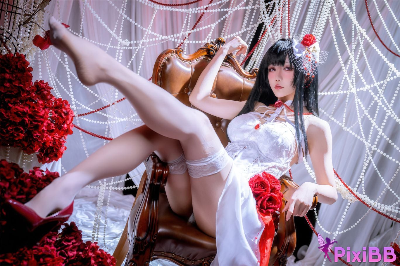 Cosplayer The star is late Hoshilily Nikke Mihara Bond Chain PixiBB.COM 012