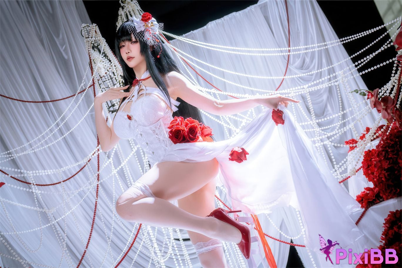 Cosplayer The star is late Hoshilily Nikke Mihara Bond Chain PixiBB.COM 014