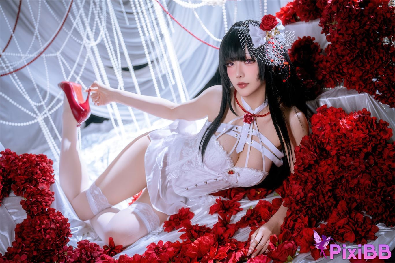 Cosplayer The star is late Hoshilily Nikke Mihara Bond Chain PixiBB.COM 016