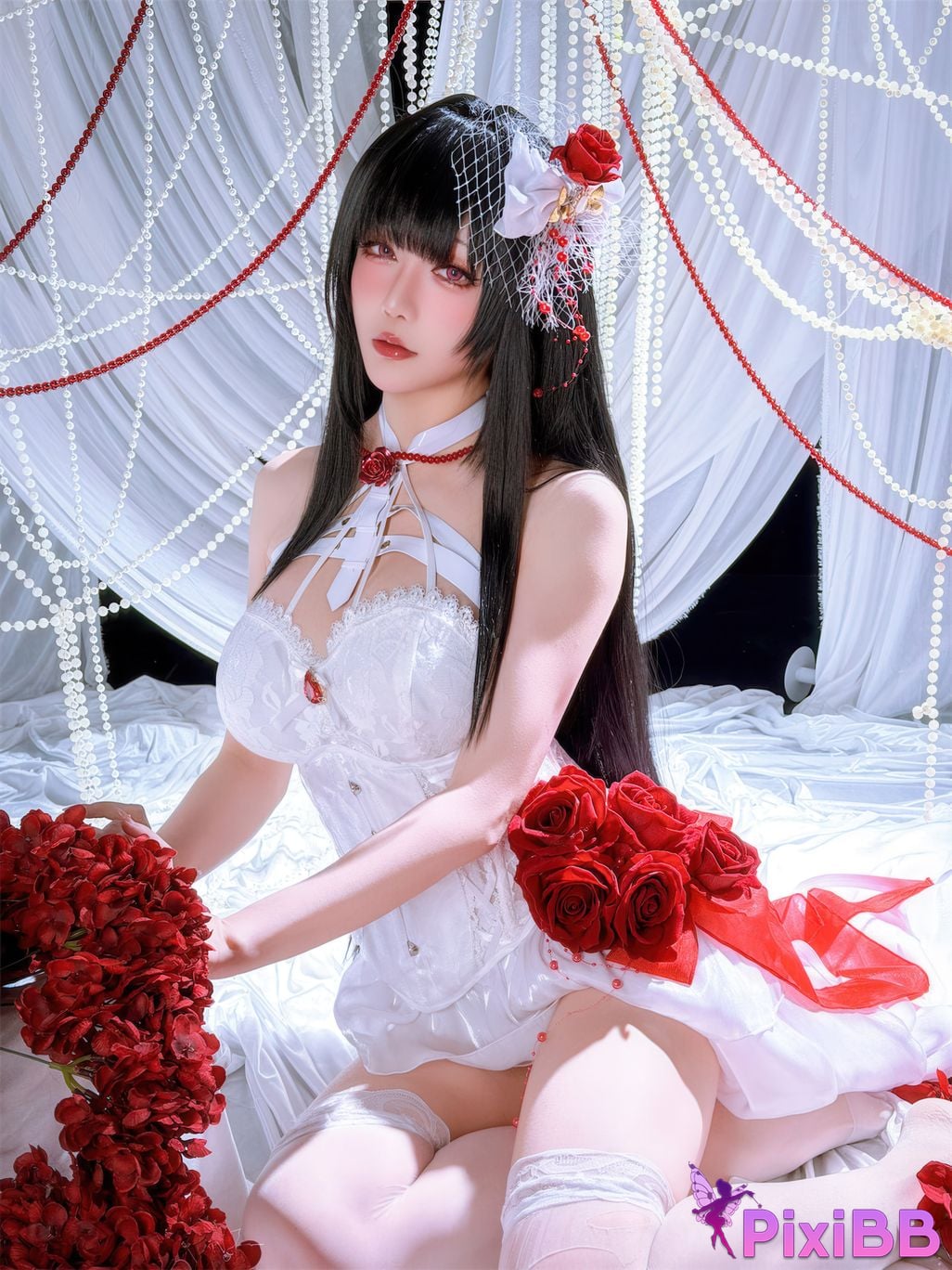 Cosplayer The star is late Hoshilily Nikke Mihara Bond Chain PixiBB.COM 023