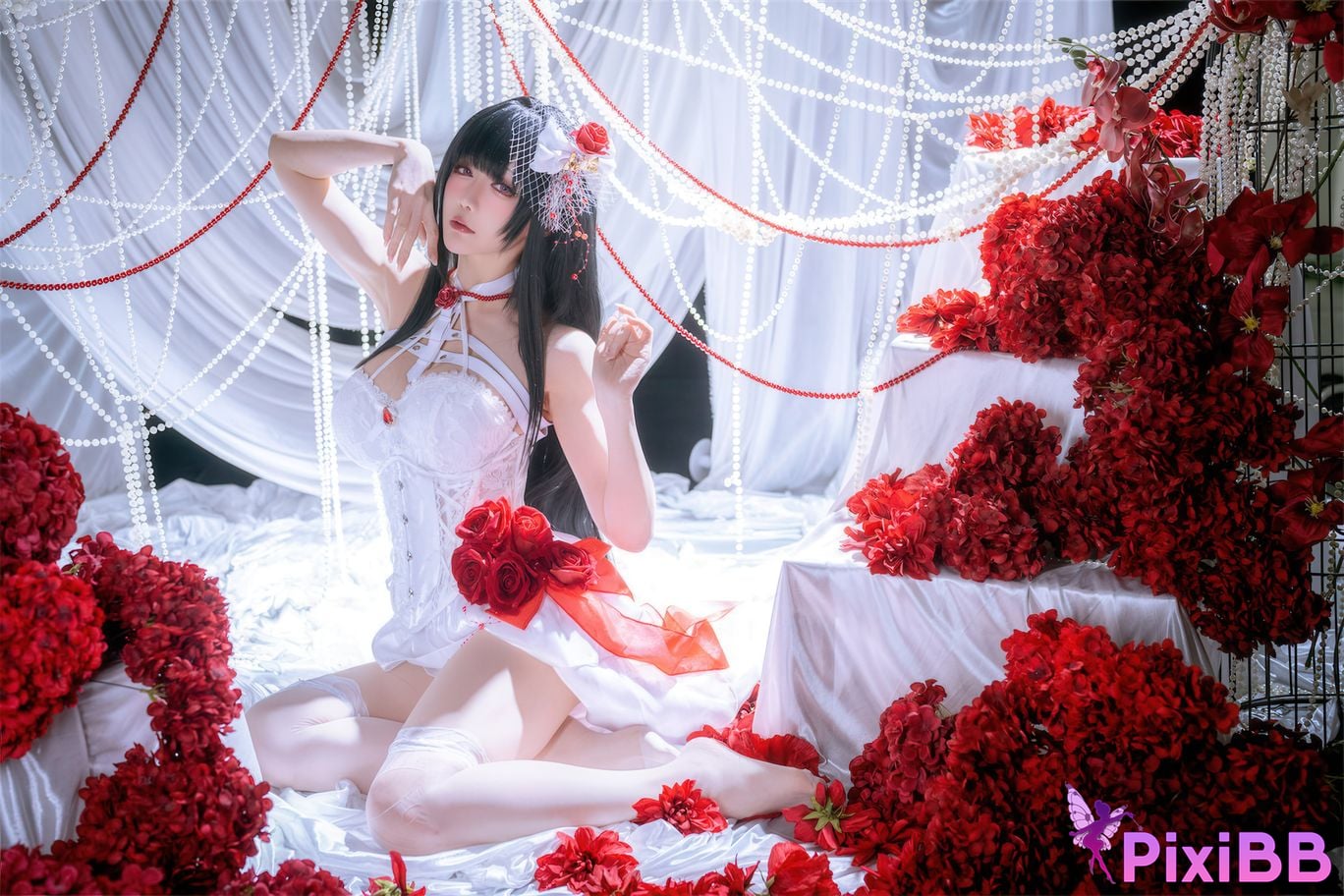 Cosplayer The star is late Hoshilily Nikke Mihara Bond Chain PixiBB.COM 027