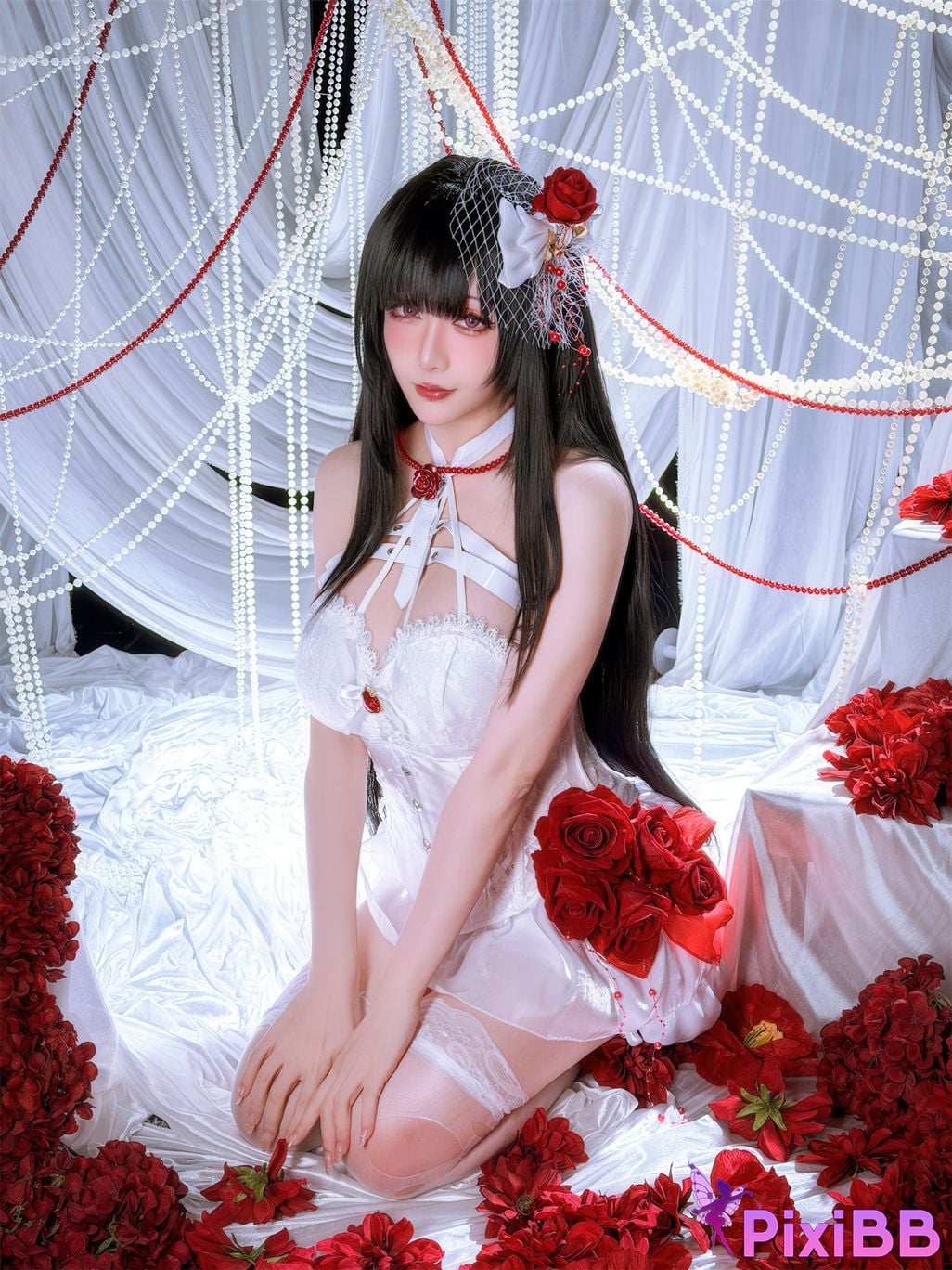 Cosplayer The star is late Hoshilily Nikke Mihara Bond Chain PixiBB.COM 030