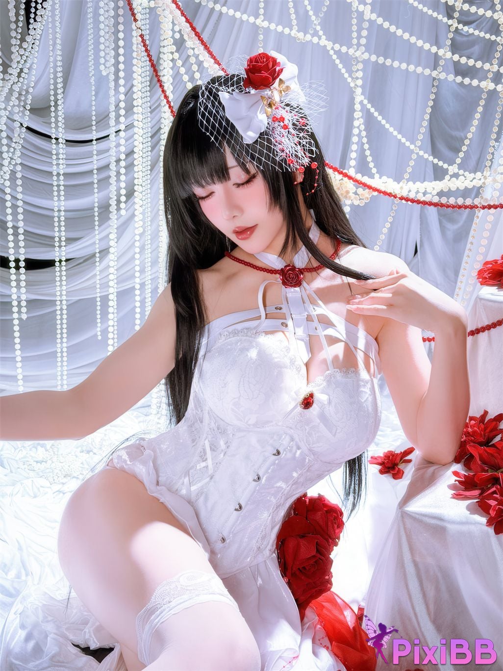 Cosplayer The star is late Hoshilily Nikke Mihara Bond Chain PixiBB.COM 032