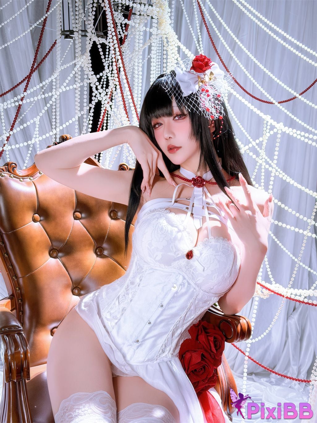 Cosplayer The star is late Hoshilily Nikke Mihara Bond Chain PixiBB.COM 033