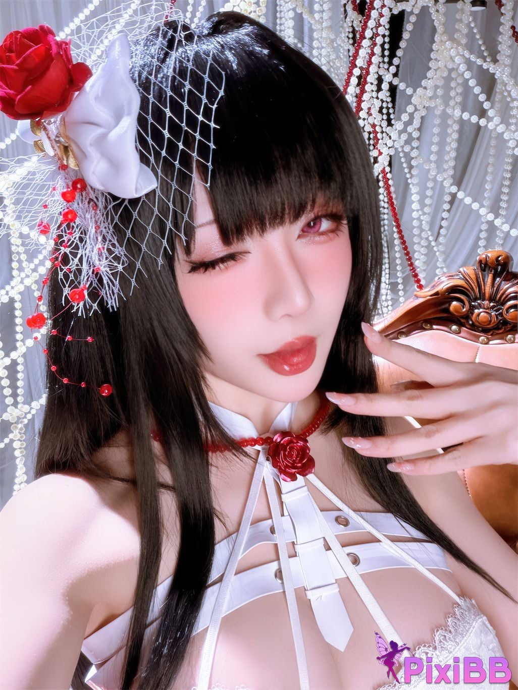 Cosplayer The star is late Hoshilily Nikke Mihara Bond Chain PixiBB.COM 036