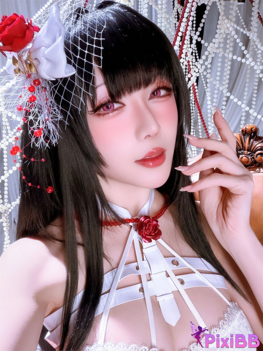 Cosplayer The star is late Hoshilily Nikke Mihara Bond Chain PixiBB.COM 037