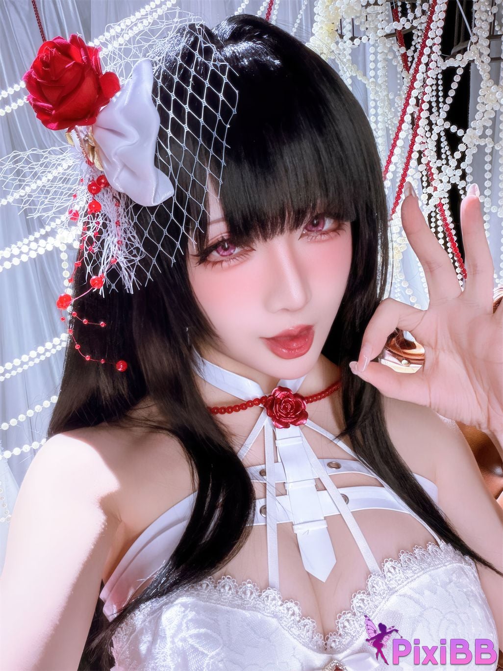 Cosplayer The star is late Hoshilily Nikke Mihara Bond Chain PixiBB.COM 038