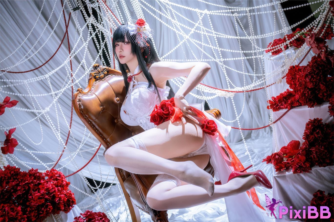 Cosplayer The star is late Hoshilily Nikke Mihara Bond Chain PixiBB.COM 043