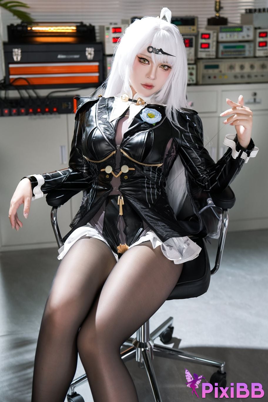 Cosplayer Half half son absolute zero Master Gigen ink shadow PixiBB.COM 002