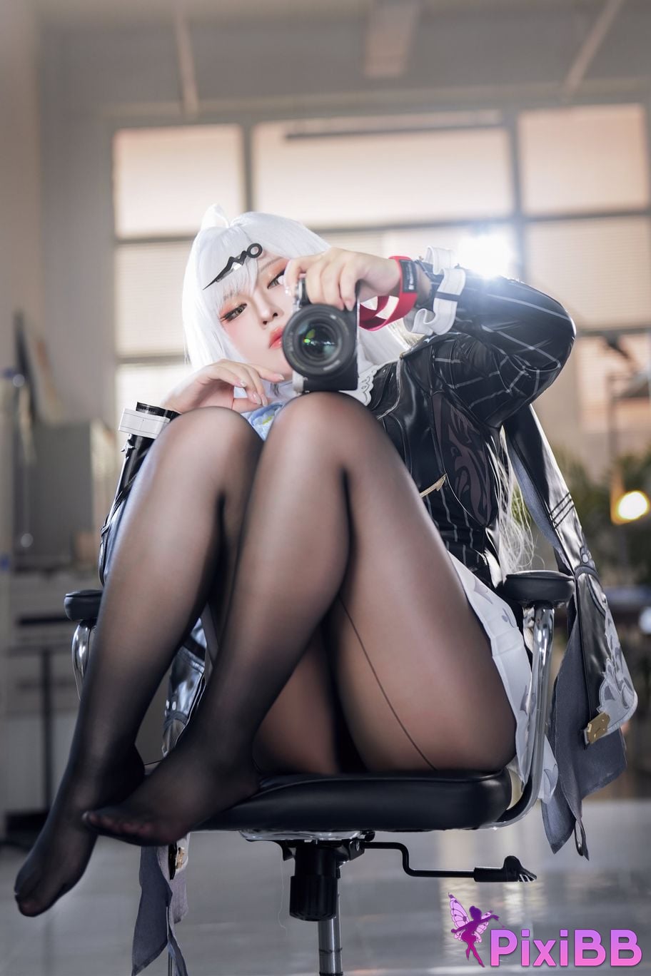 Cosplayer Half half son absolute zero Master Gigen ink shadow PixiBB.COM 037