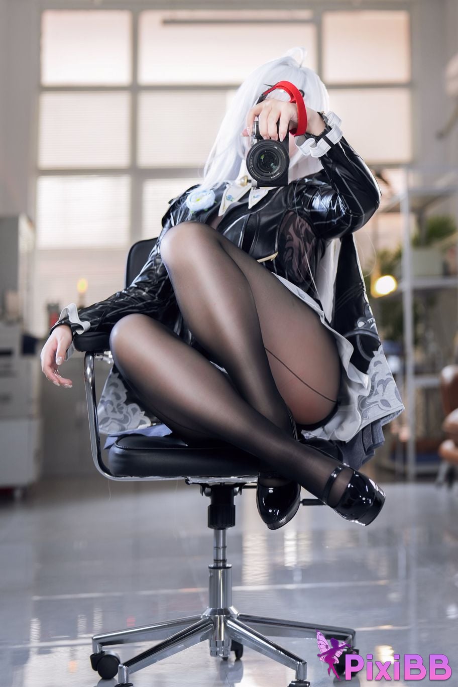 Cosplayer Half half son absolute zero Master Gigen ink shadow PixiBB.COM 045