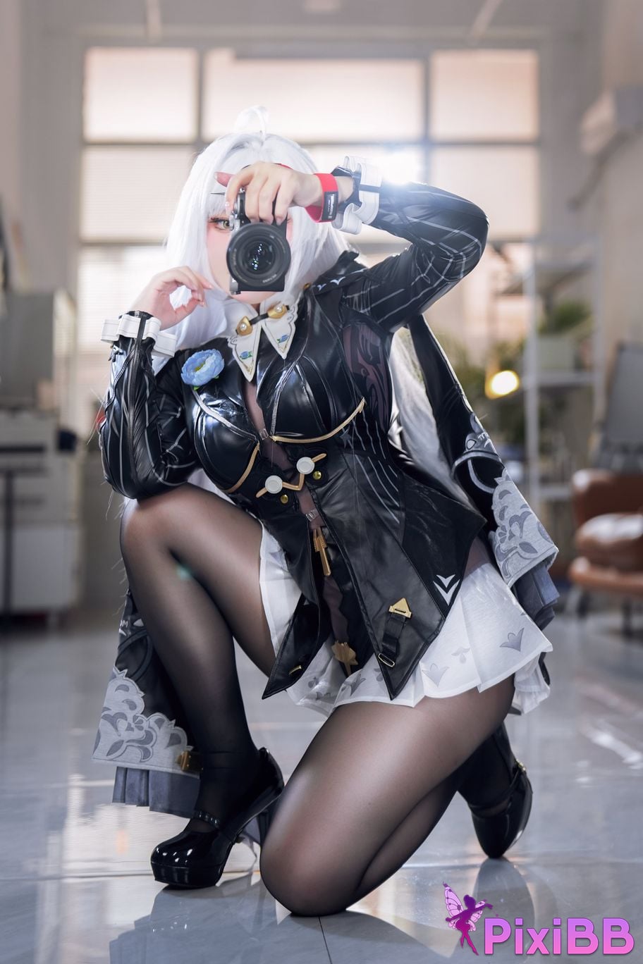 Cosplayer Half half son absolute zero Master Gigen ink shadow PixiBB.COM 046