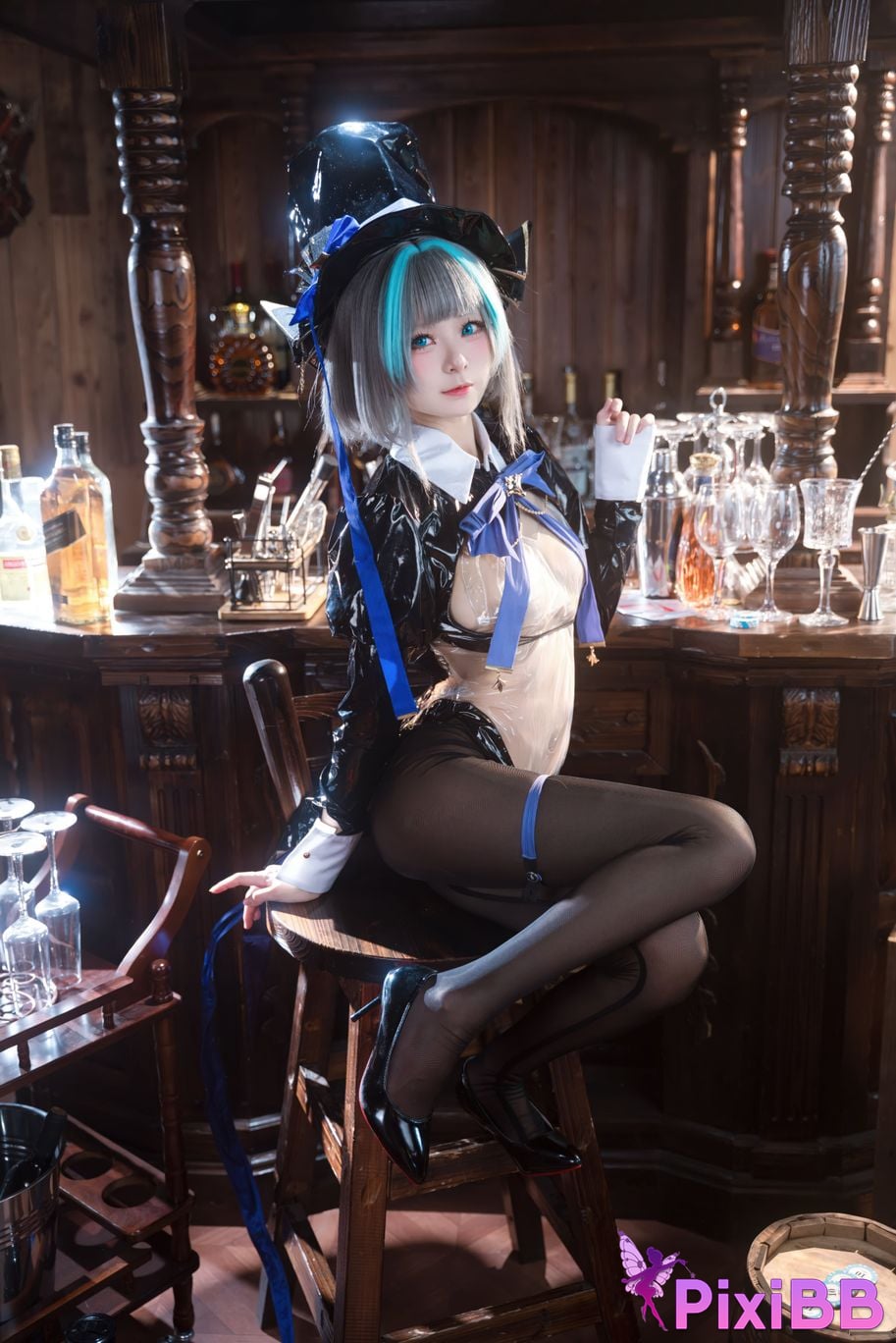 Cosplayer Jiuqi Meow azur lane cheshire bunny PixiBB.COM 003