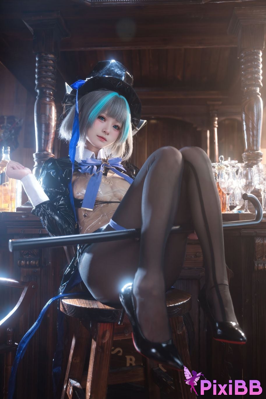 Cosplayer Jiuqi Meow azur lane cheshire bunny PixiBB.COM 011