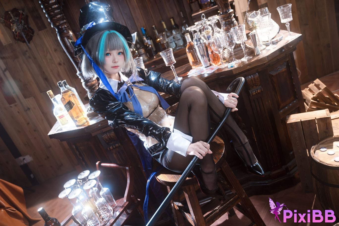 Cosplayer Jiuqi Meow azur lane cheshire bunny PixiBB.COM 012