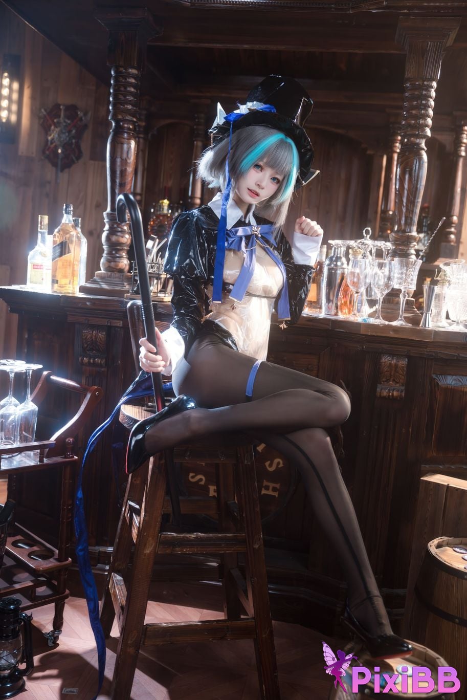 Cosplayer Jiuqi Meow azur lane cheshire bunny PixiBB.COM 013