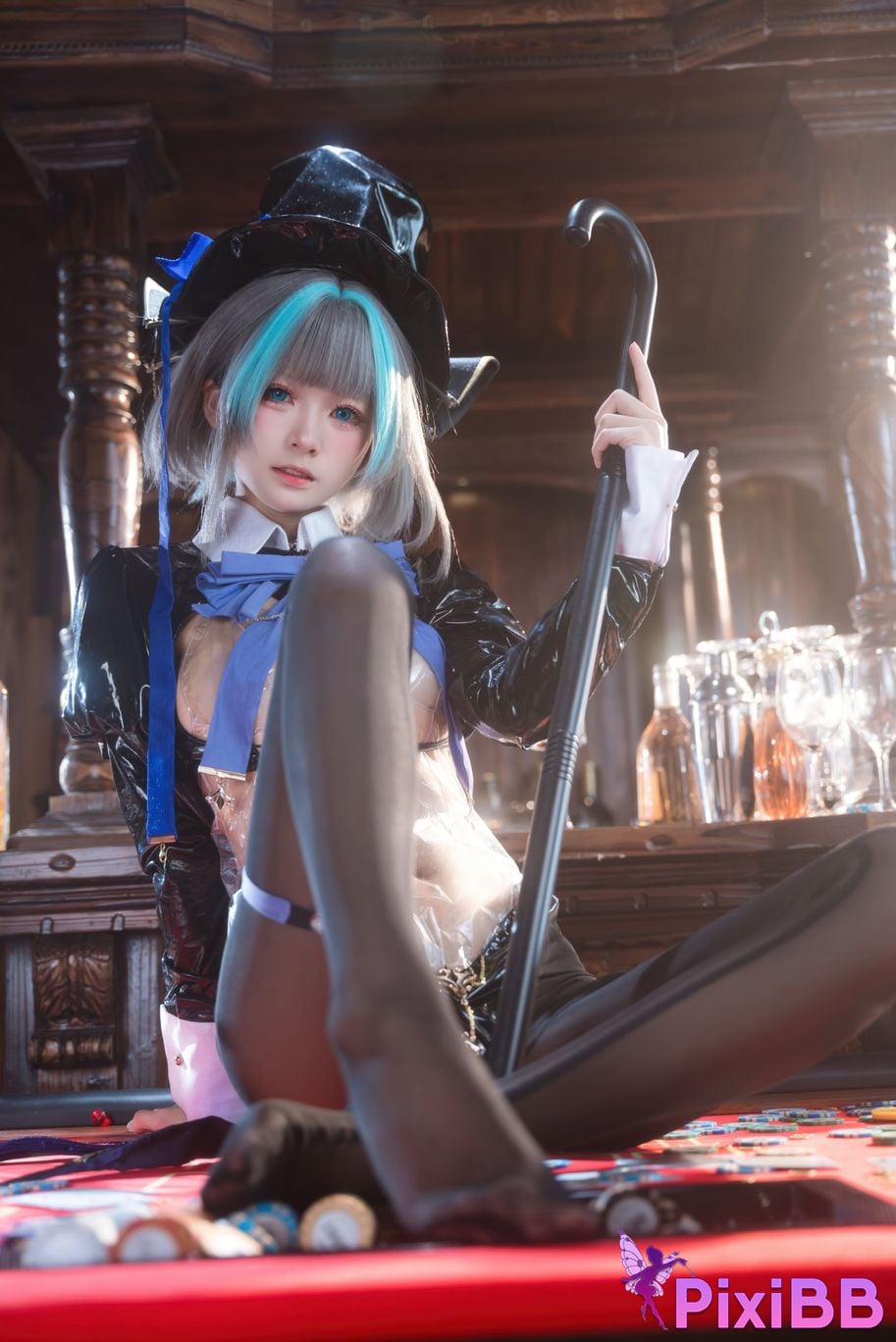 Cosplayer Jiuqi Meow azur lane cheshire bunny PixiBB.COM 022