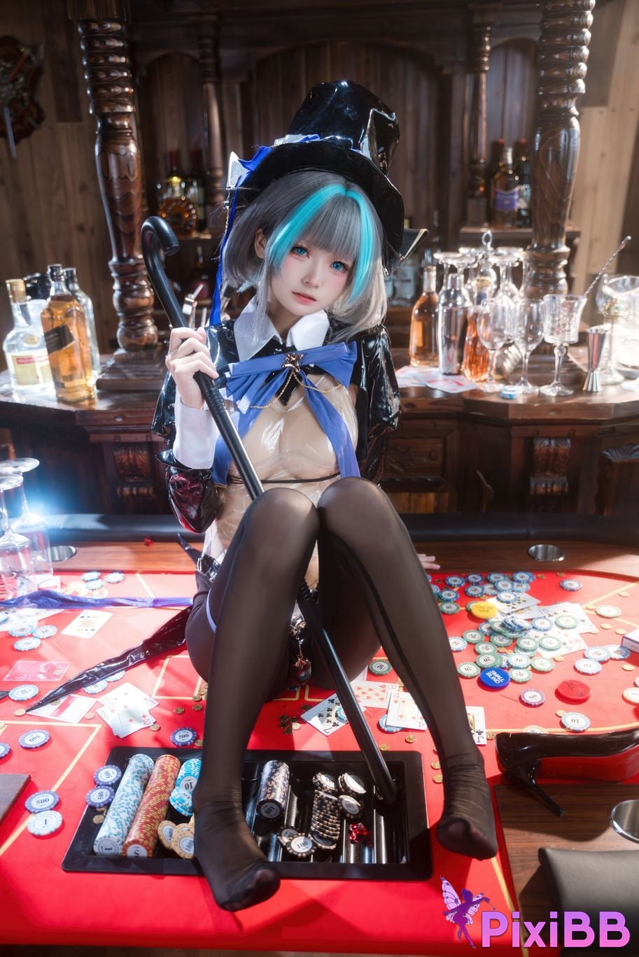 Cosplayer Jiuqi Meow azur lane cheshire bunny PixiBB.COM 024