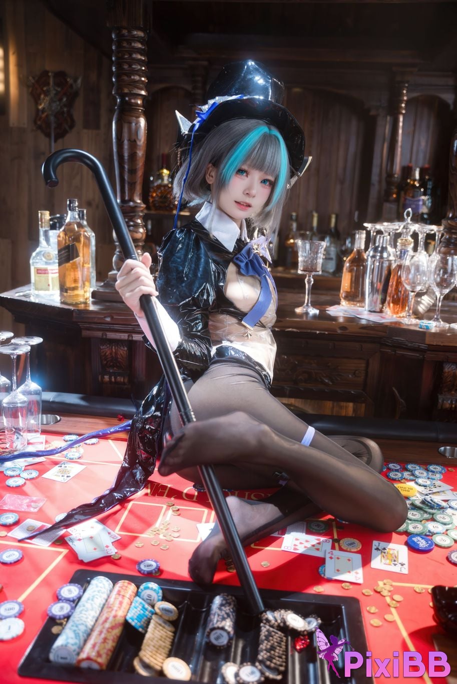 Cosplayer Jiuqi Meow azur lane cheshire bunny PixiBB.COM 026