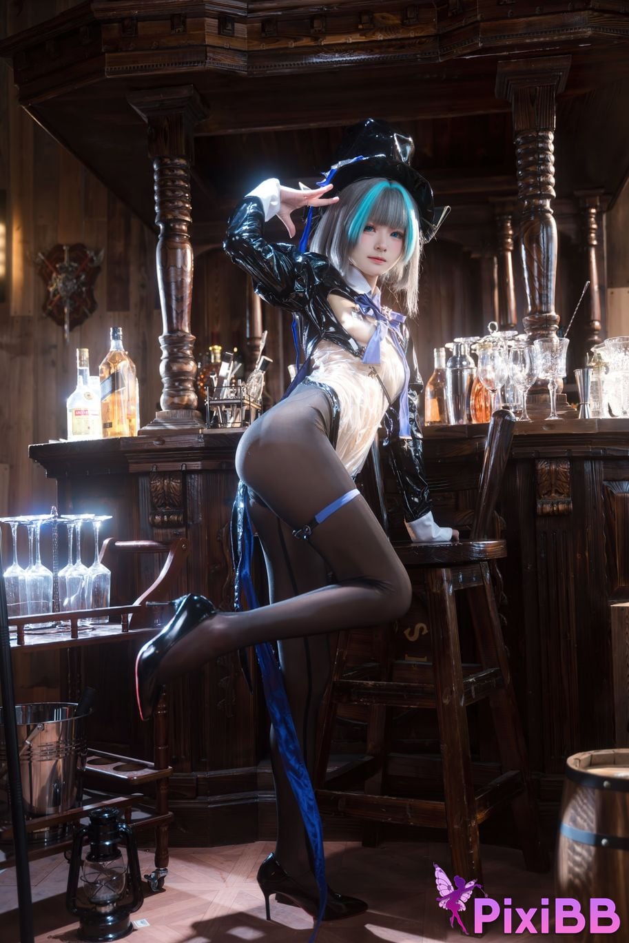 Cosplayer Jiuqi Meow azur lane cheshire bunny PixiBB.COM 030