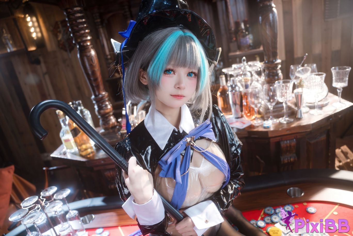 Cosplayer Jiuqi Meow azur lane cheshire bunny PixiBB.COM 039