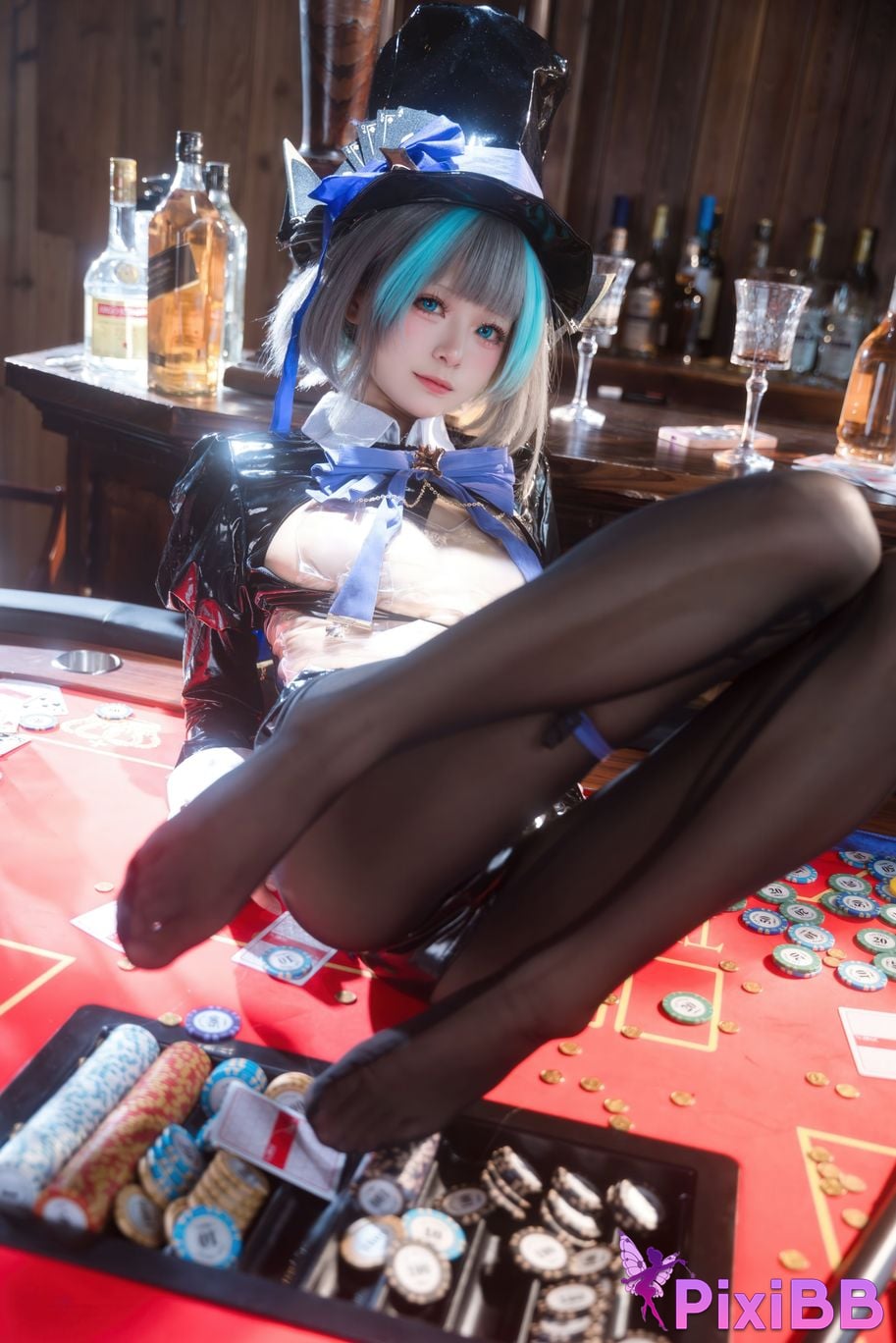 Cosplayer Jiuqi Meow azur lane cheshire bunny PixiBB.COM 047