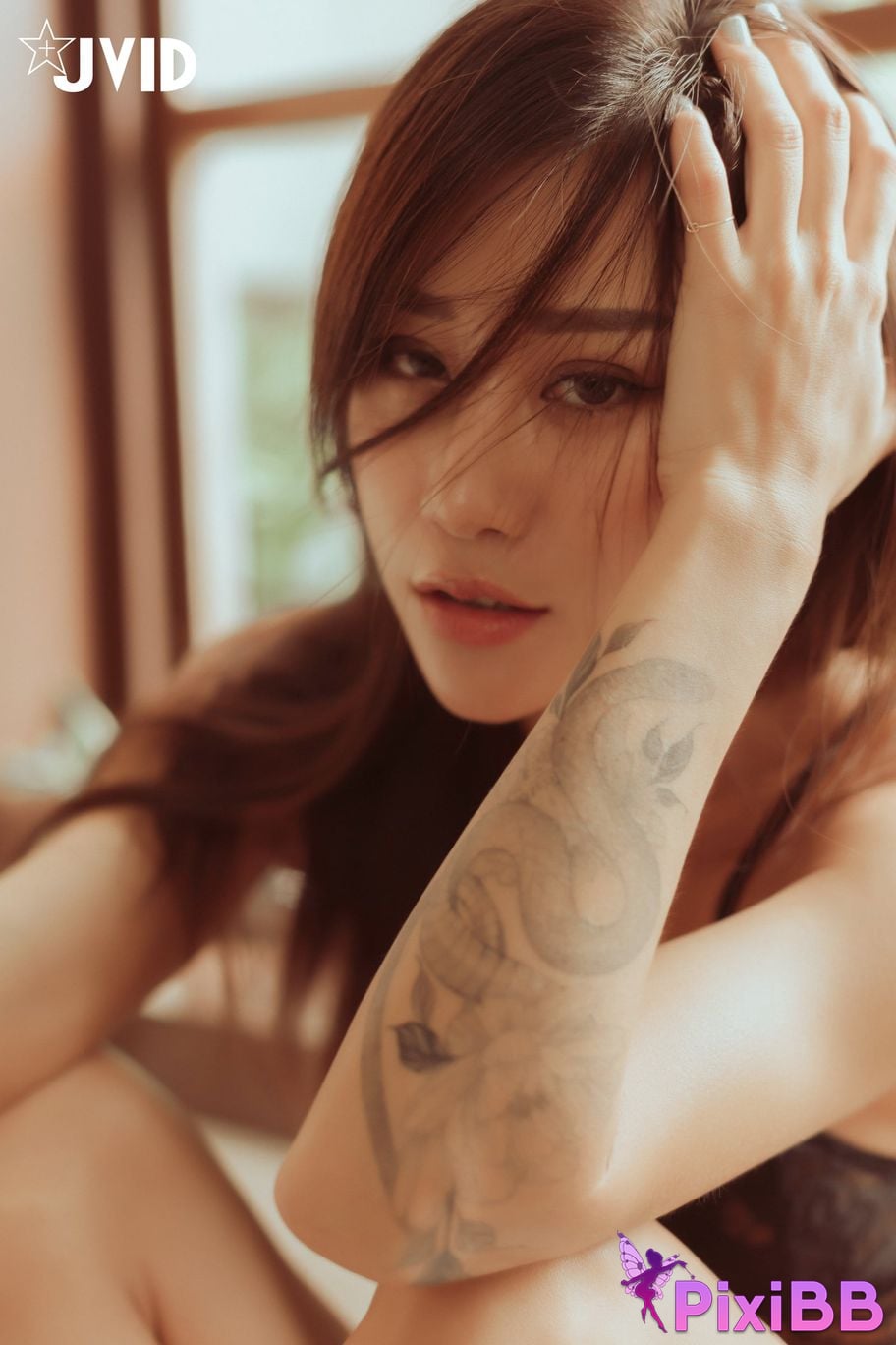 JVID Lara Shuang Xi Completely naked beautiful breasts Beautiful butt Yang Guang Nu Hai Tease you at home PixiBB.COM 022