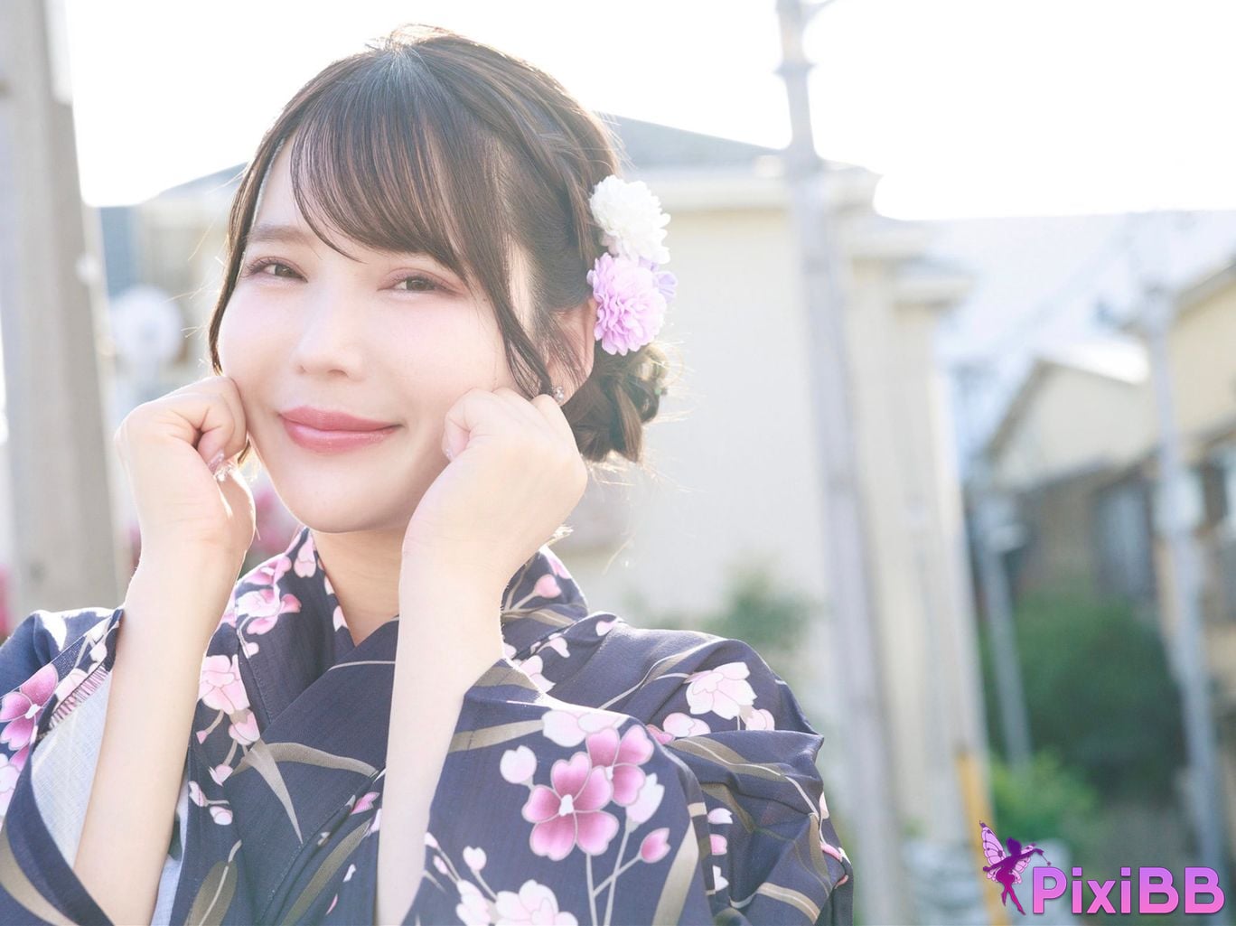 Japanese Idol Misa Momoshiro Peach White weekly true story WJ Girls digital photo book Colorful Yukata edition PixiBB.COM 005