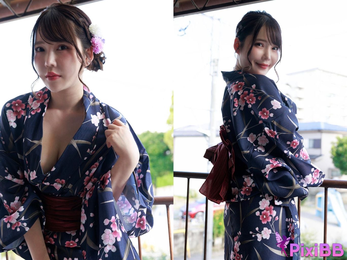 Japanese Idol Misa Momoshiro Peach White weekly true story WJ Girls digital photo book Colorful Yukata edition PixiBB.COM 012