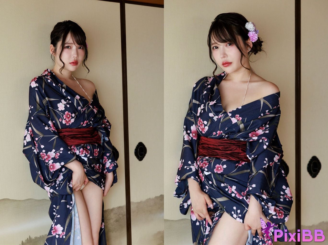 Japanese Idol Misa Momoshiro Peach White weekly true story WJ Girls digital photo book Colorful Yukata edition PixiBB.COM 022