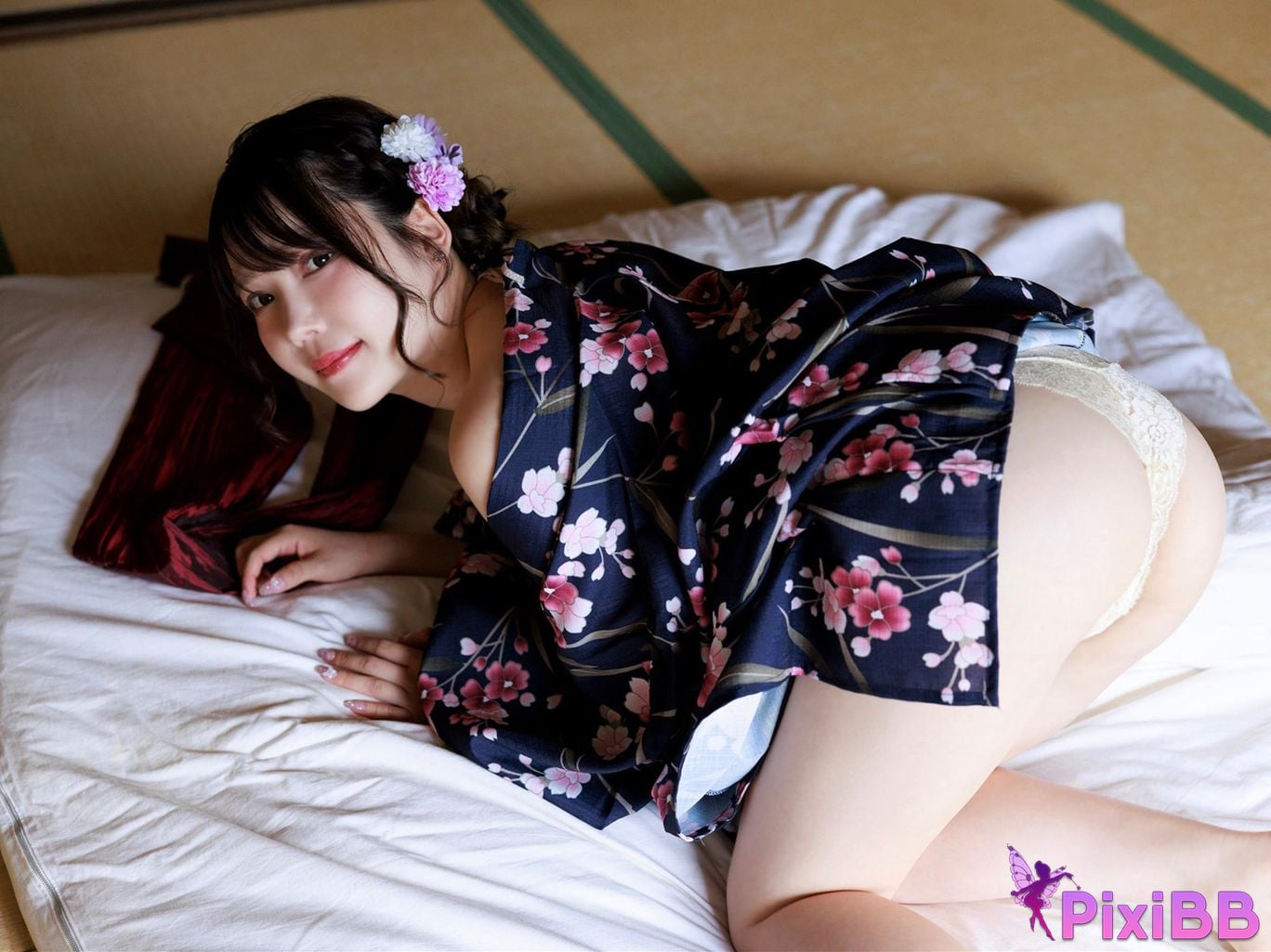 Japanese Idol Misa Momoshiro Peach White weekly true story WJ Girls digital photo book Colorful Yukata edition PixiBB.COM 024
