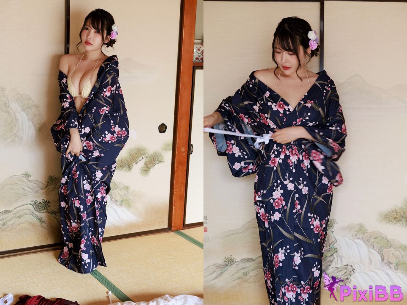 Japanese Idol Misa Momoshiro Peach White weekly true story WJ Girls digital photo book Colorful Yukata edition PixiBB.COM 026