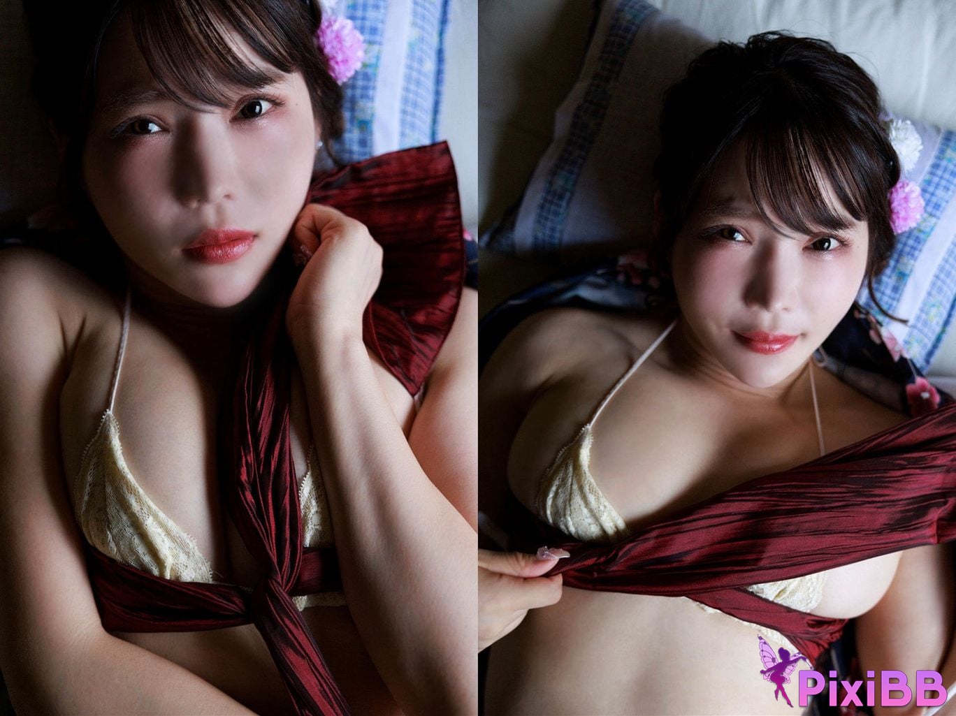 Japanese Idol Misa Momoshiro Peach White weekly true story WJ Girls digital photo book Colorful Yukata edition PixiBB.COM 034