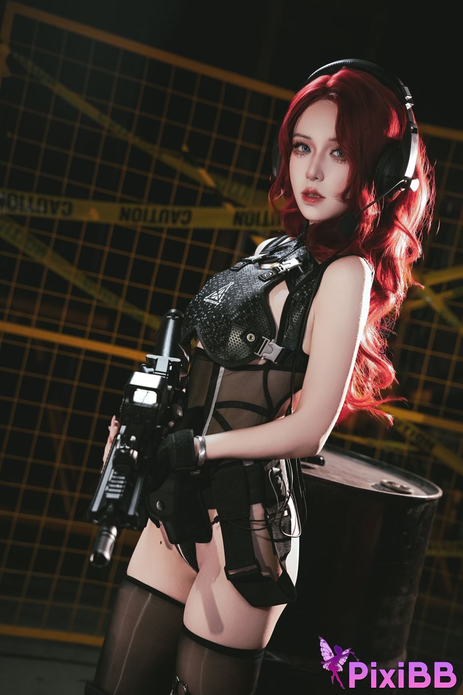 Cosplayer Shuangmu Fusu Arknights Shirter Dede Club Tactical Style PixiBB.COM 001