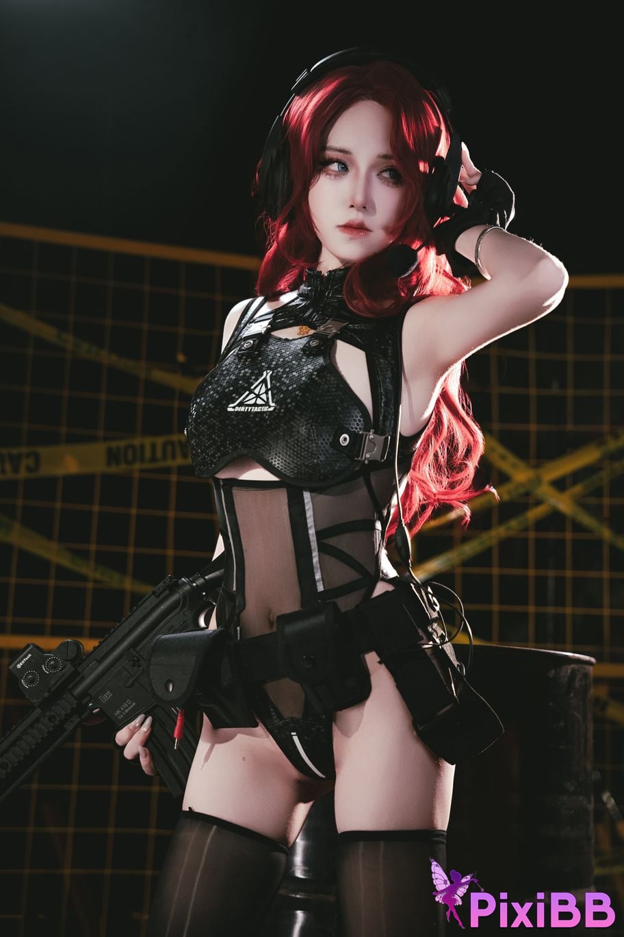 Cosplayer Shuangmu Fusu Arknights Shirter Dede Club Tactical Style PixiBB.COM 058