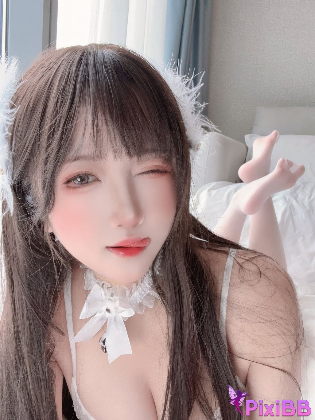 Cosplayer three degrees 69 520 Special Pure white flower language PixiBB.COM 051