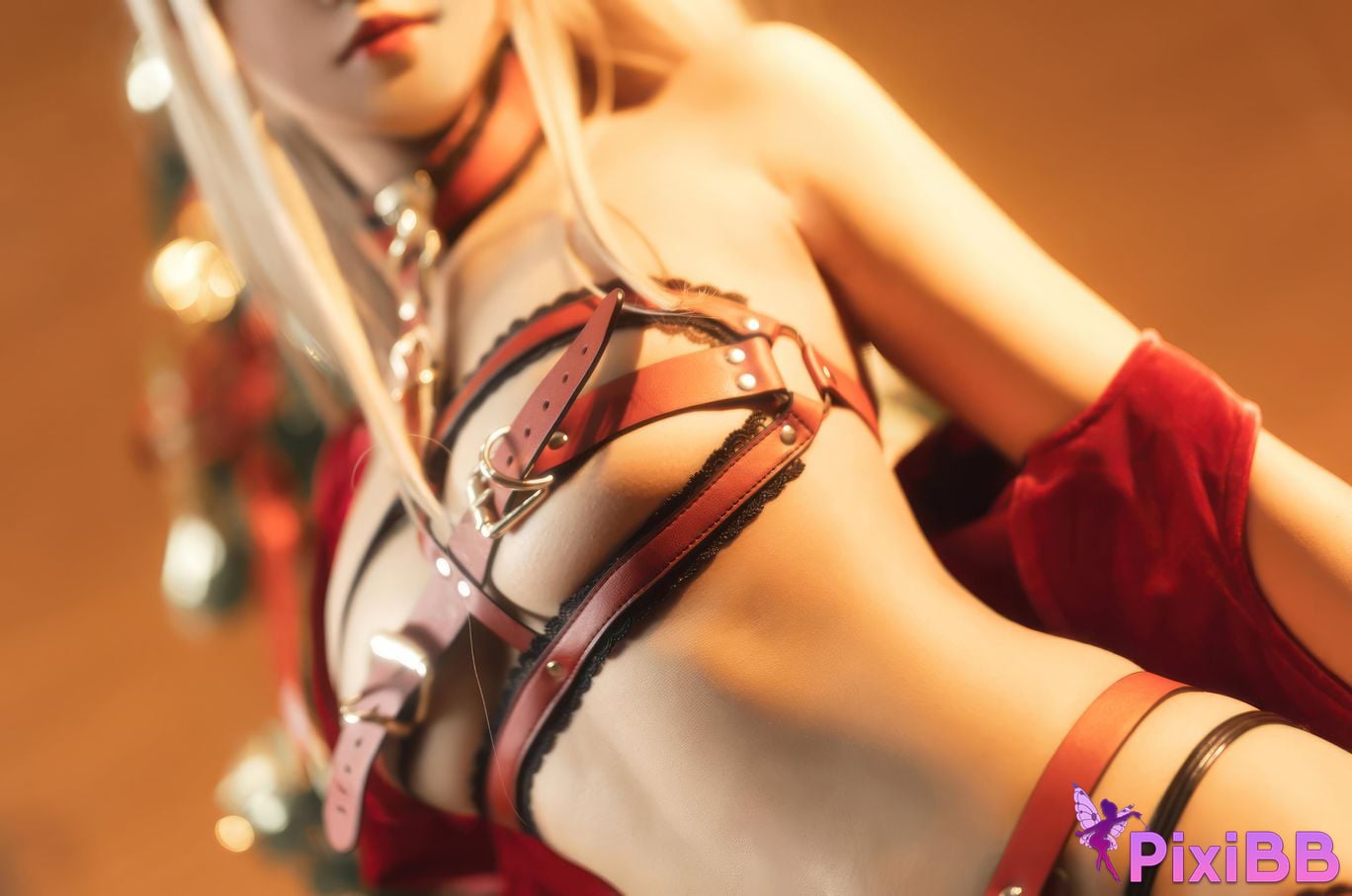 Cosplayer three degrees 69 Christmas little red riding hood PixiBB.COM 028