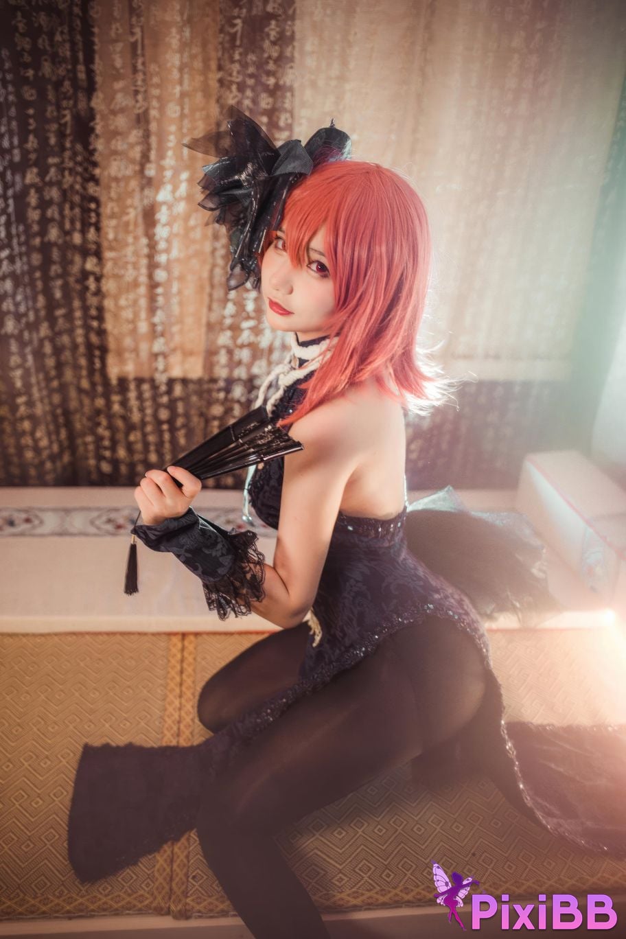 Cosplayer I s i t a b e r c u azur lane black prince cheongsam PixiBB.COM 008