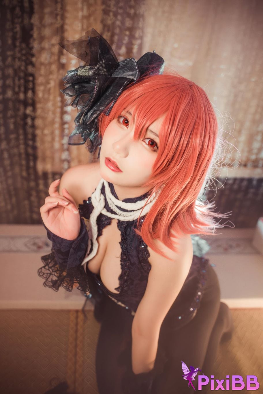 Cosplayer I s i t a b e r c u azur lane black prince cheongsam PixiBB.COM 014