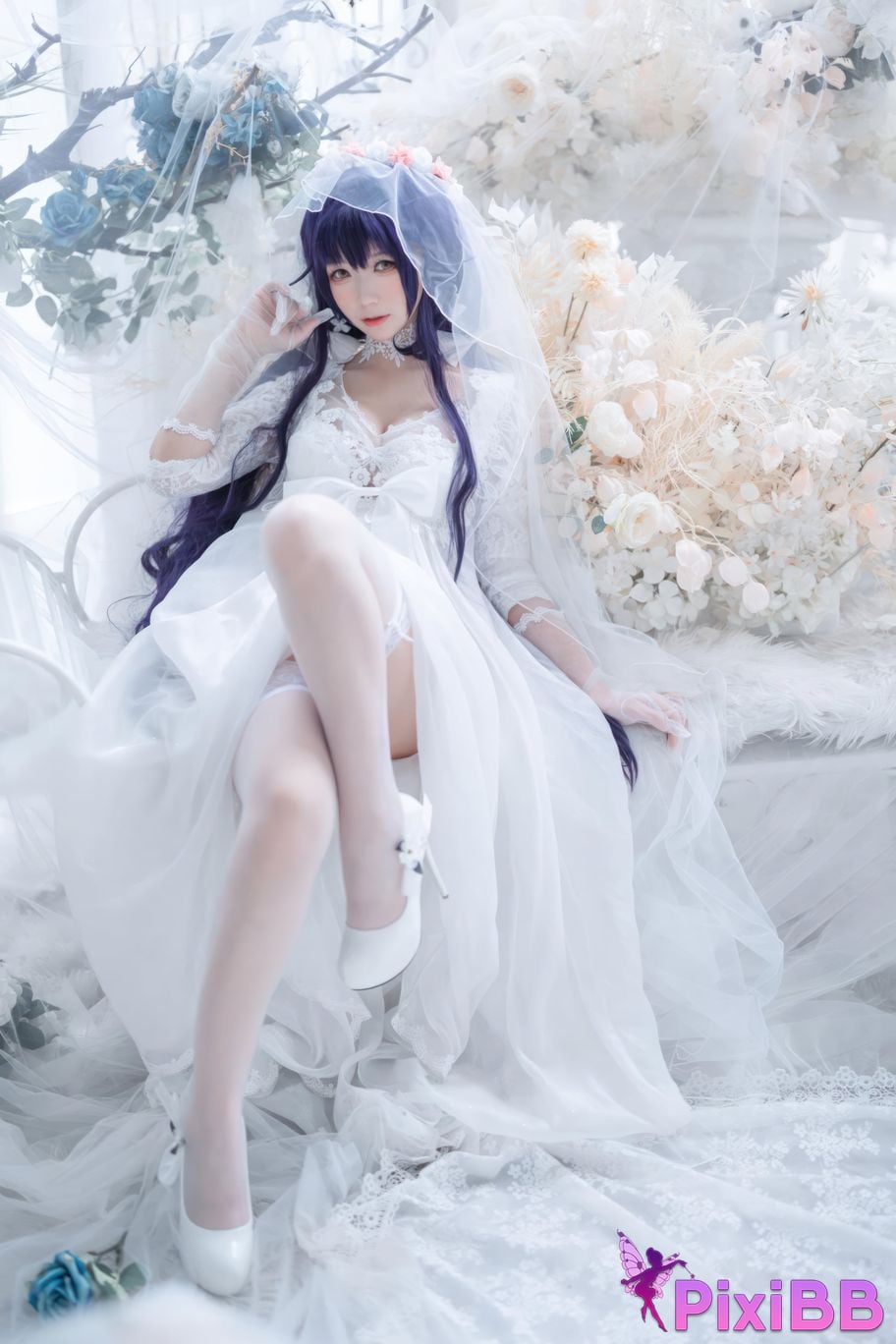 Cosplayer Sakura chan w azur lane Azuma Bride PixiBB.COM 001