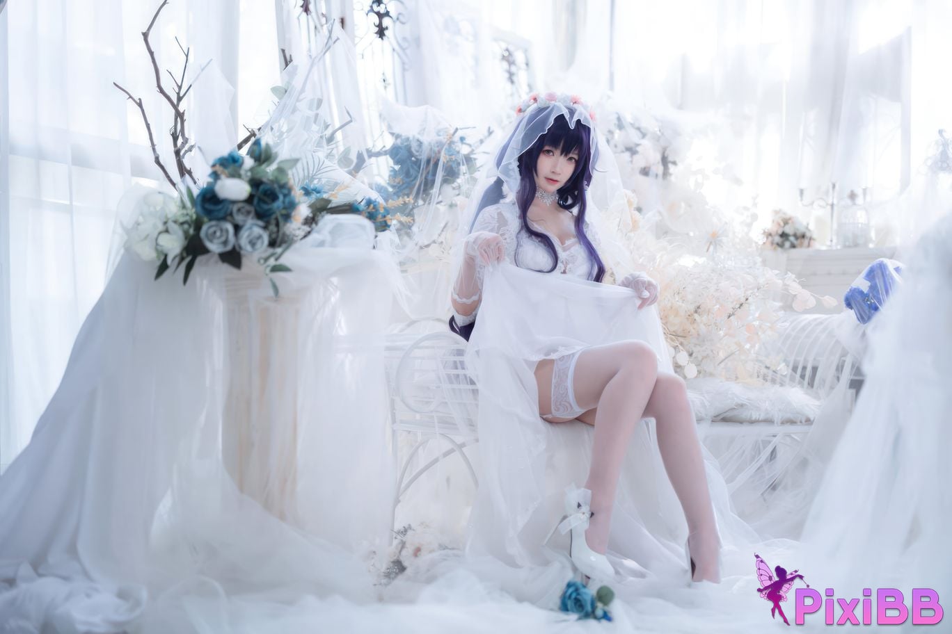 Cosplayer Sakura chan w azur lane Azuma Bride PixiBB.COM 012